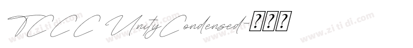 TCCC UnityCondensed字体转换